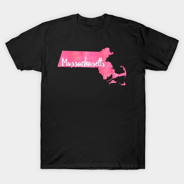 Pink Massachusetts T-Shirt by lolosenese